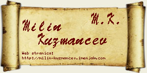 Milin Kuzmančev vizit kartica